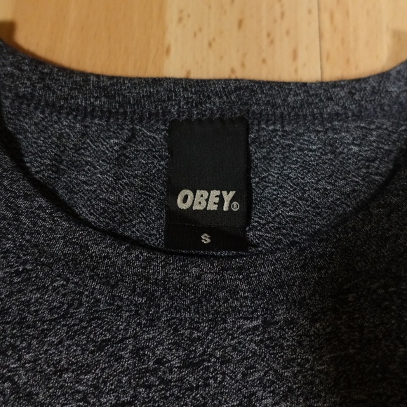 Obey Block Tee Heather Grey - Picture 4 of 6